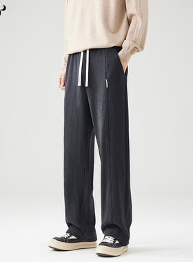 CHAN MONTH美式灯芯绒重磅休闲裤子男款秋季新款日系宽松垂感裤子