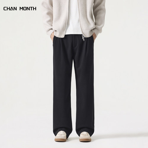 CHANMONTH秋季老钱风休闲西裤男