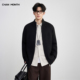 MONTH CHAN美式 复古黑色立领针织开衫 CHAN 外套男秋季 毛衣上衣