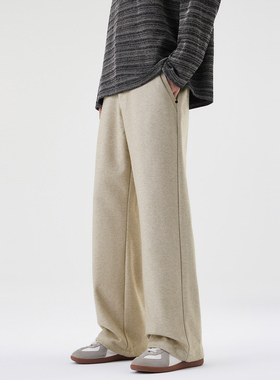 CHAN MONTH美式复古休闲裤男秋季潮牌宽松直筒长裤子垂感阔腿百搭