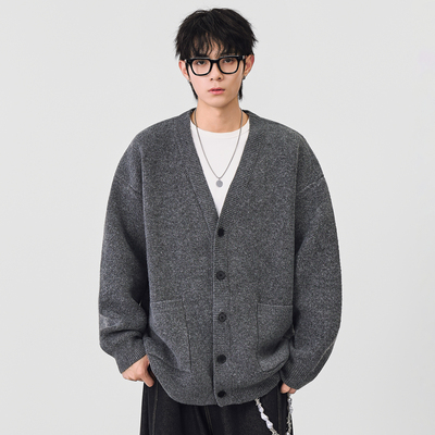 CHANMONTH秋冬针织开衫V领毛衣