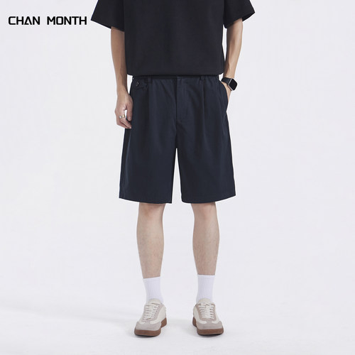 CHANMONTH夏季亚麻休闲短裤男