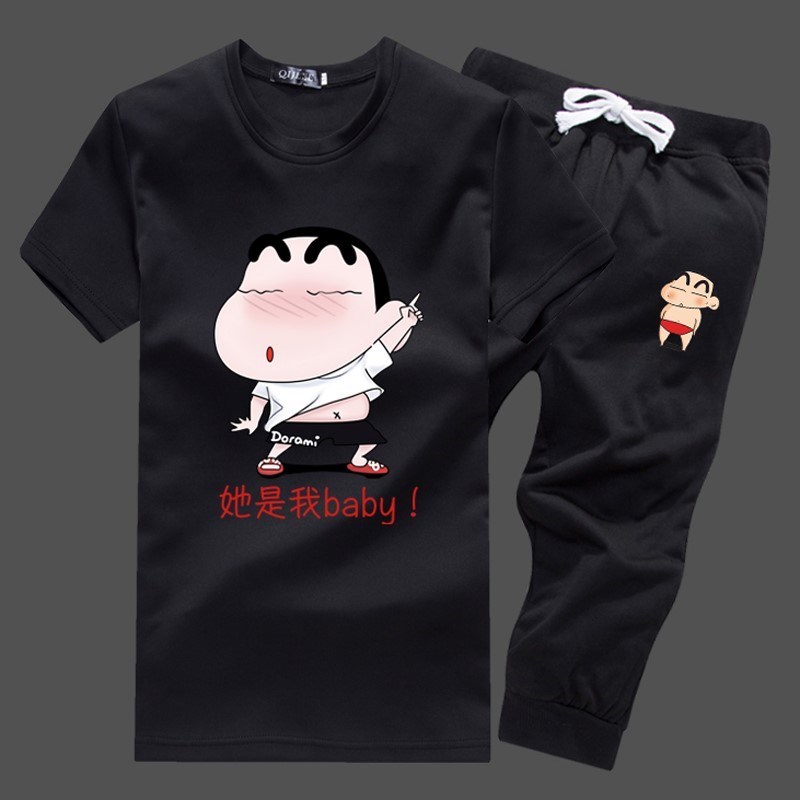 新品夏季13-14-15-16-17岁男孩卫衣套装韩版潮流青年学生个一套