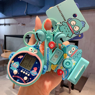 卡通正版三丽鸥人鱼汉顿拍立得相机玩具钥匙扣女可爱游戏机小挂件