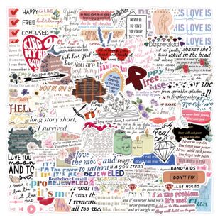 110张Taylor Swift Lyric创意贴画笔记本电脑手机大肚杯吉他贴纸