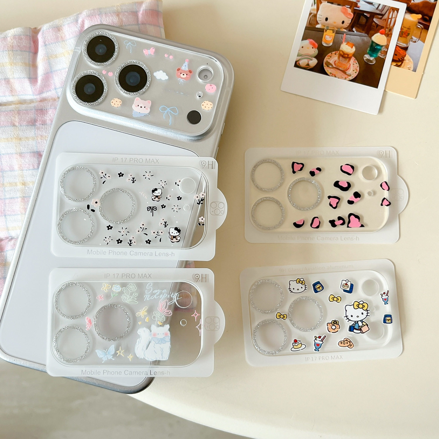 适用于苹果17PM镜头膜17promax系列卡通闪粉17pro卡通保护膜豹纹,3C数码配件,数码屏幕贴膜,淘宝优惠券,粉丝福利购,淘宝优惠卷