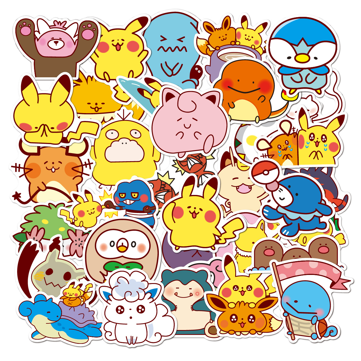 36张宠物小精灵可爱卡通装饰贴画