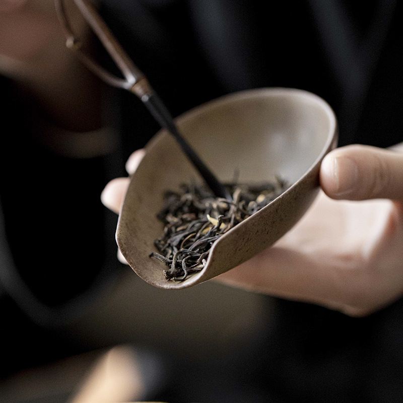 望山高温窑变颜色釉手工茶则茶荷赏茶器投茶器茶道茶针茶勺茶拨