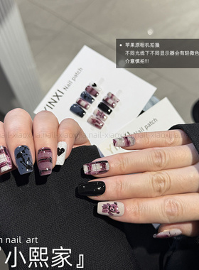 冬季新款油画小熊穿戴甲片