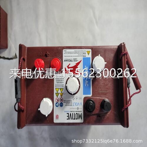 Trojan邱健蓄电池J305P-AC堆高机6V330AH升降机观光车高尔夫球车