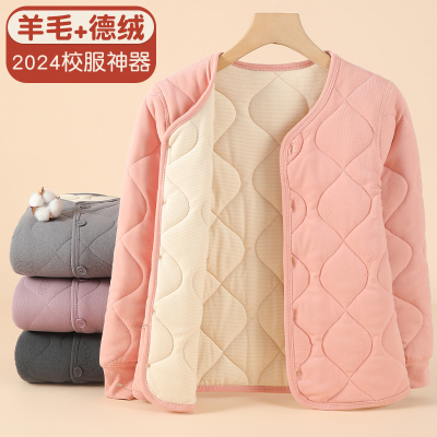 冬季男女童棉服羊毛填充舒适保暖