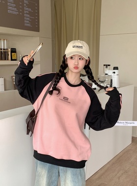 TC STORE TAKE CHANCES秋冬撞色拼接国潮圆领套头卫衣男女情侣款