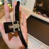 轻奢高级感抓夹 闪钻亮面大号鲨鱼夹后脑勺百搭时尚 南法假日 新款