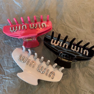 欲望都市 小众高级质感字母发箍后脑勺大发抓鲨鱼夹洗漱夹 夏季