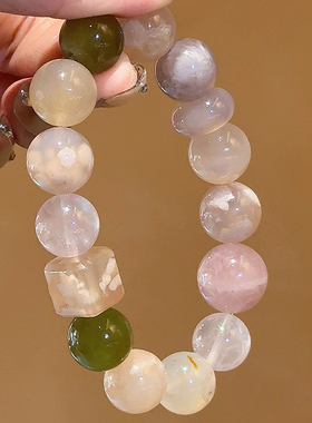 青鸾引◆显白利器天然绿水晶手串手链叠戴精致饰品生日转运礼物女