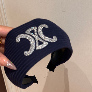 女团练习生◆头包脸凹造型神器韩版时尚发带发箍针织宽边闪钻发饰