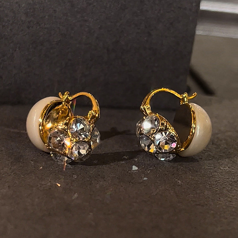 海上星光◆轻奢复古高级感镶钻耳扣女小众独特精致百搭耳钉耳环,饰品/流行首饰/时尚饰品新,耳环,淘宝优惠券,粉丝福利购,淘宝优惠卷