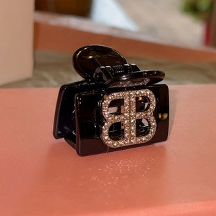 可爱字母闪钻发夹女后脑勺高马尾固定神器爪夹夏季 小号抓夹子头饰