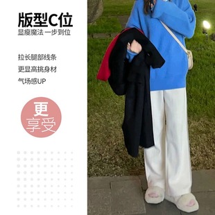 子春秋款 孕妇裤 春装 秋冬款 2024新款 加绒打底裤 外穿直筒阔腿裤 冬季