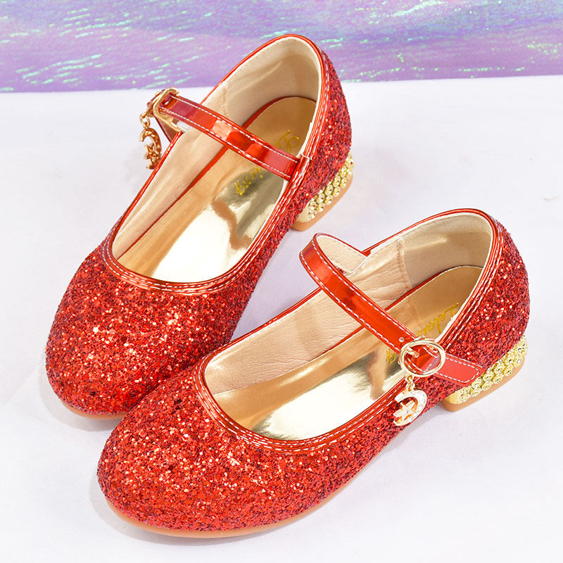 女童红色高跟公主鞋春秋新款大红色配礼服活动演出鞋子亮片皮鞋子,童鞋/婴儿鞋/亲子鞋,皮鞋,淘宝优惠券,粉丝福利购,淘宝优惠卷