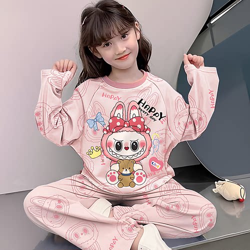 洋气可爱女童棉感亲子家居服套装