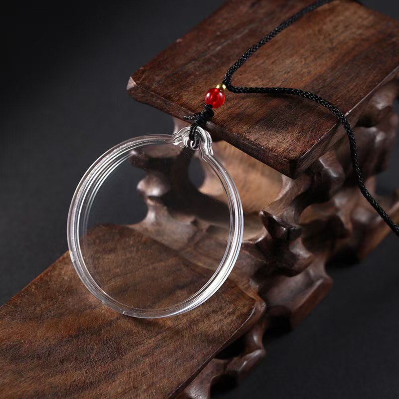 空心可打开吊坠盒可拆装款项链盒经文保护盒金银币五帝钱圆形挂件