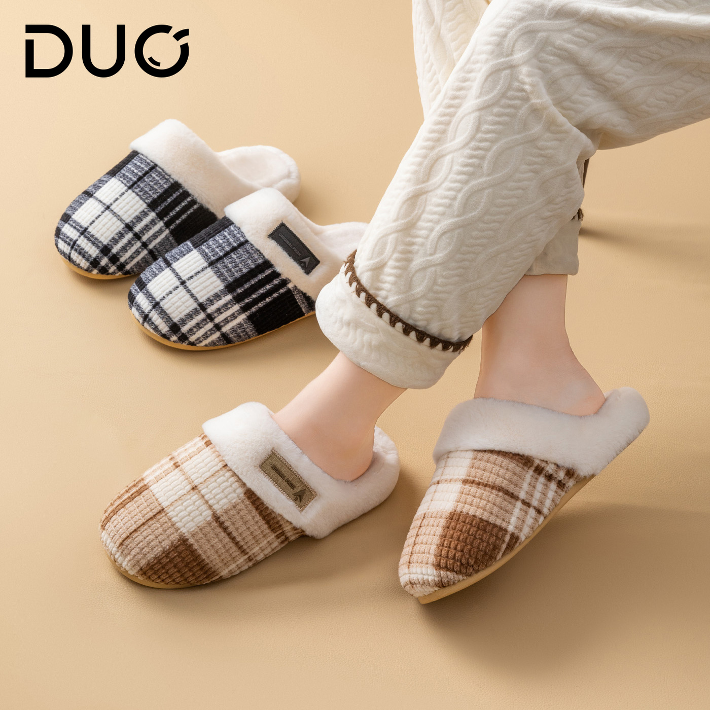 室内防滑柔软居家棉拖鞋2025新款男女秋冬季保暖宿舍舒适毛绒绒拖