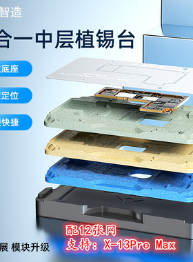 鑫智造中层植锡台TR-14in1磁性底座合成石定位板X-13ProMax植锡网