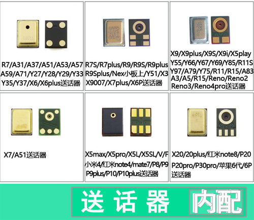 适用于OPPO R7 R15 X7 X7plus X9 X21 X20 A59 A3 A5 R11送话器