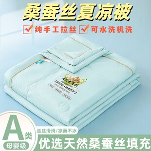 A类冰丝凉感夏凉被桑蚕丝夏季空调被单人凉感天丝夏被双人薄被子