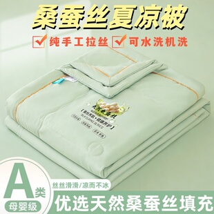 正品蚕丝被100%桑蚕丝夏凉被双人夏被空调被单人冰丝夏季薄款被芯
