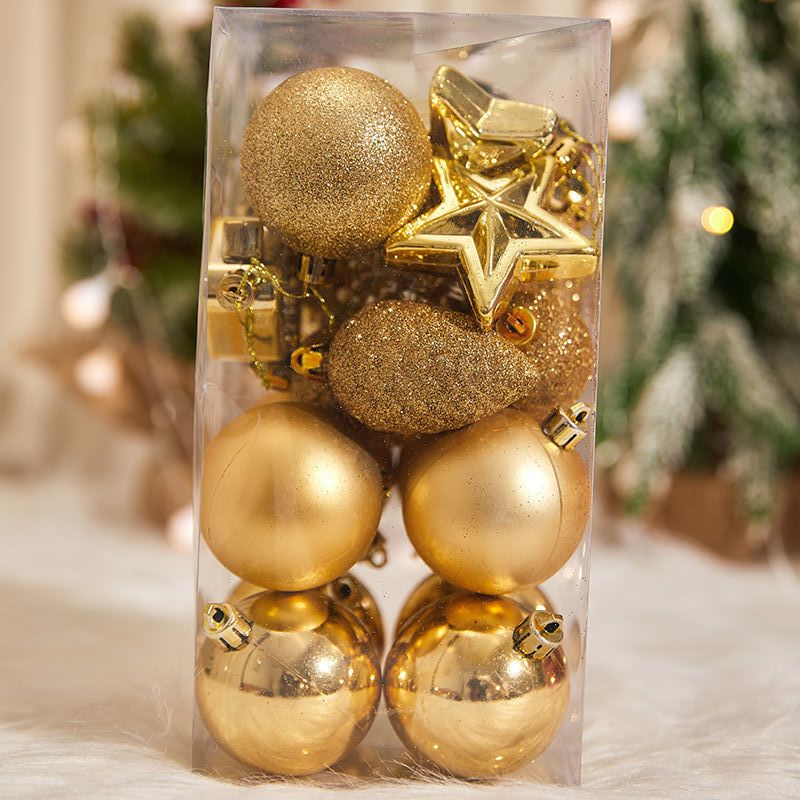 圣诞节圣诞树装饰品桶装球配件彩球混装球挂件套餐圣诞装饰礼包