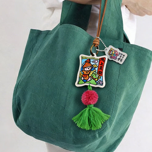 云南新年甲马刺绣织唛悬挂挂件装饰2026好人相逢马上来财送礼好物