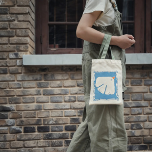 纸布石书店原创插画设计海鸥红嘴鸥系列文创帆布袋小巧方便携带
