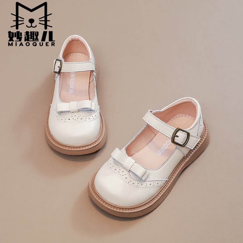 妙趣儿春秋女童英伦风表演公主鞋