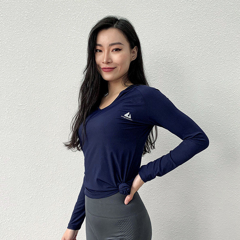 健身服女长袖t恤秋季薄宽松跑步罩衫健身房运动速干衣瑜伽服上衣在类目 运动服/休闲服装, 健身服装, 健身衣中 - 来自Buy2taobao.com提供专业的淘宝代购服务