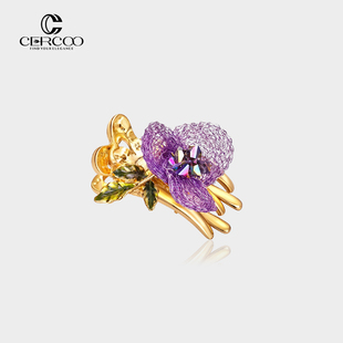 Cercoo 奢蔻莫奈花园小径设计感小号抓夹刘海夹侧夹半发夹头饰女