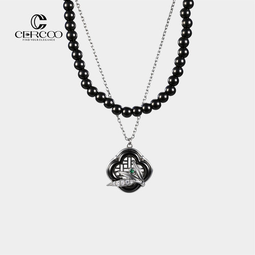 Cercoo/奢蔻国风双层竹子锁骨链