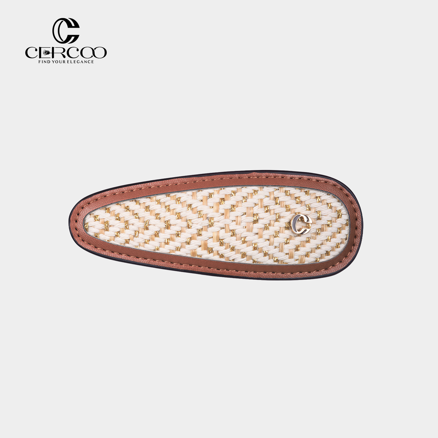 Cercoo/奢蔻巴黎迷情发卡编织大号BB夹碎发夹皮革发饰时尚头饰品