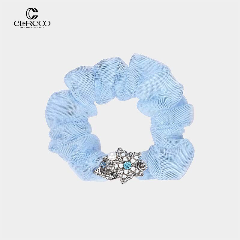 Cercoo/奢蔻海星纪网纱贝壳大肠发圈盘发马尾发绳头花发饰头饰女