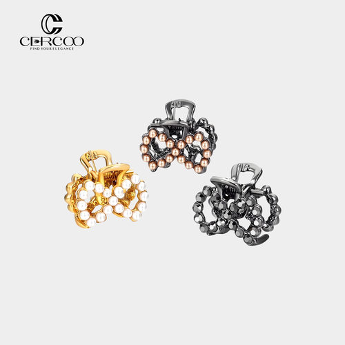 Cercoo/奢蔻抓夹金属，人造珍珠