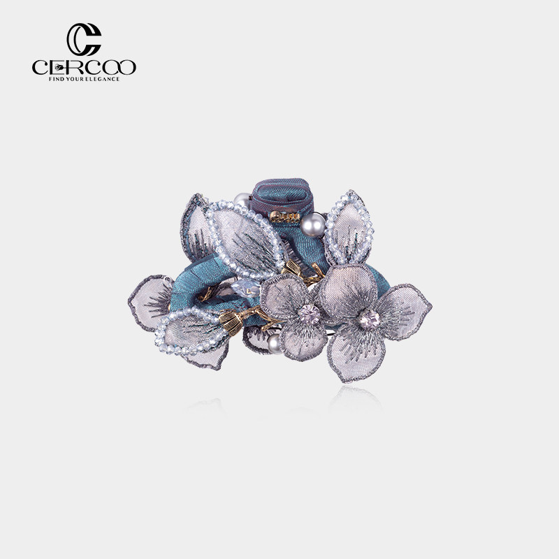 Cercoo/奢蔻绣蝶花语系列发夹抓夹妈妈头饰后脑勺发卡盘发鲨鱼夹,饰品/流行首饰/时尚饰品新,发饰,淘宝优惠券,粉丝福利购,淘宝优惠卷