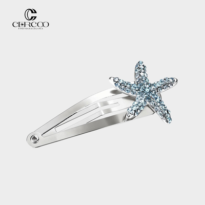 情人节礼物Cercoo/奢蔻海星纪满钻发卡女水钻BB夹碎发边夹送女友