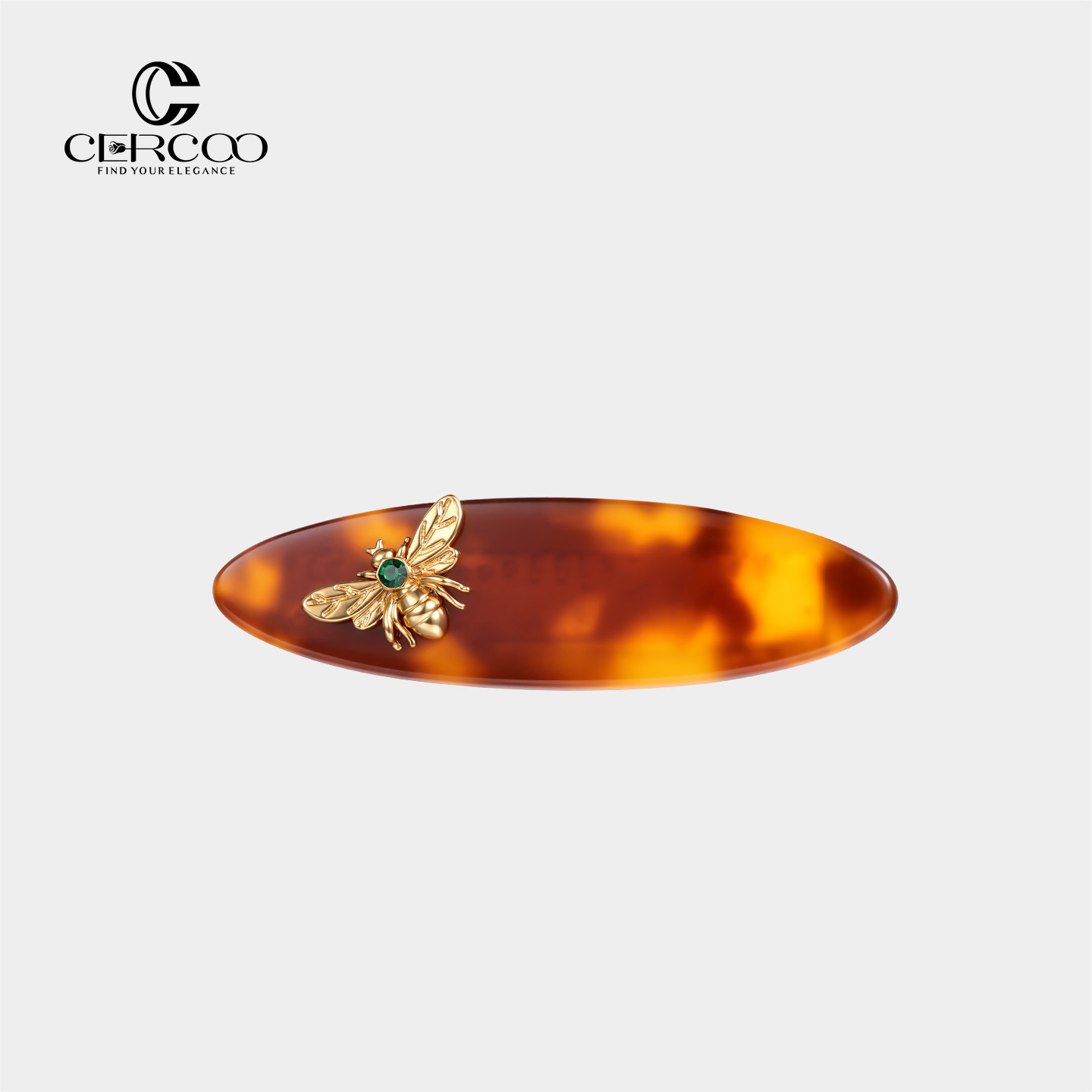 Cercoo/奢蔻维多利亚·蜂绪系列醋酸蜜蜂边夹刘海夹百搭简约头饰