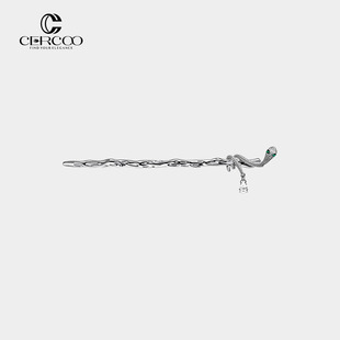 Cercoo/奢蔻新元瑞启蛇年国风本命年一字型新中式发簪丸子头发钗