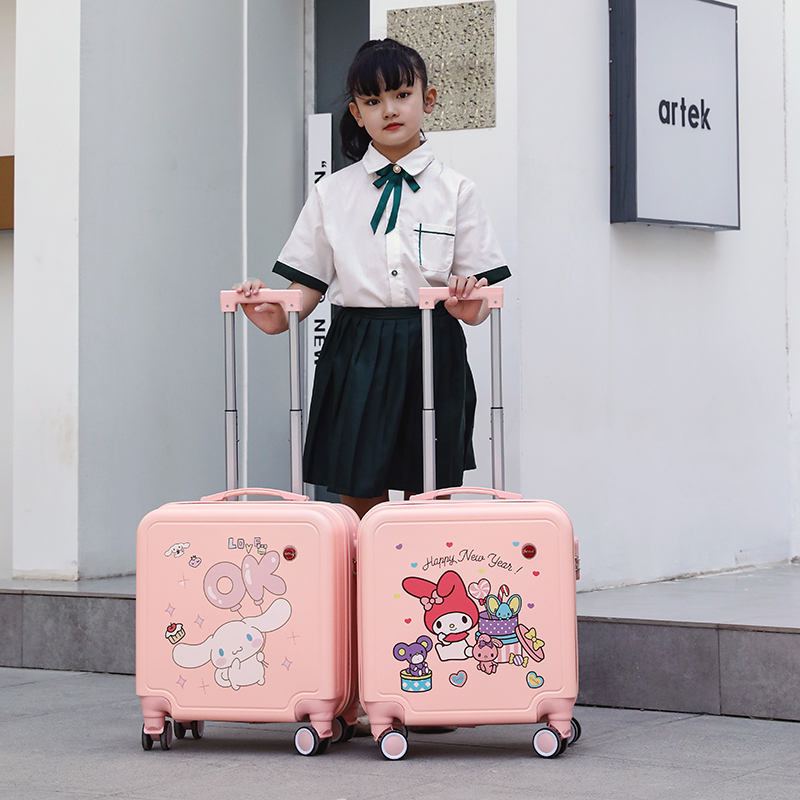 日本进口20寸儿童行李箱男女卡通拉杆箱可骑密码箱18寸女童可爱登