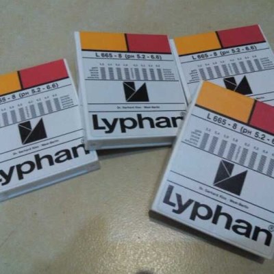 德国原装 L665-8 Lyphan 精密pH试纸,0.2pH精度5.2-6.6  200片/盒