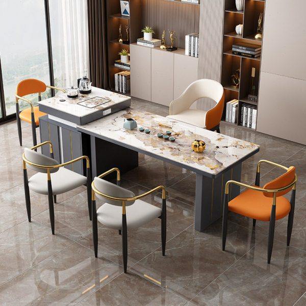 岩板茶桌餐桌椅组合公室岛台茶台烧水壶一体两用客厅家用茶桌,商业/办公家具,茶台/茶桌,淘宝优惠券,粉丝福利购,淘宝优惠卷