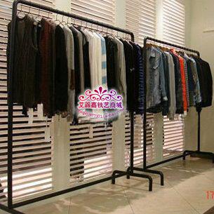 包邮铁艺服装展示架服装店货架落地卖衣服架挂衣架婚纱架单杆加粗