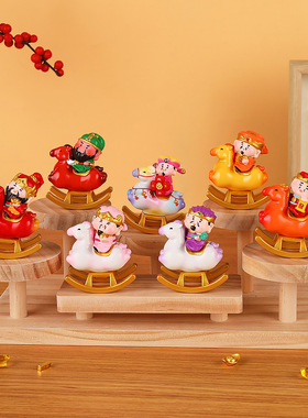 财神马上到潮玩办公室桌面摆件